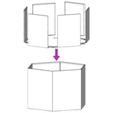 Garden Planter Hexagon 46x40x45 cm Stainless Steel 851116