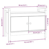 Hall Bench Honey Brown 80x40x60 cm Solid Wood Pine 821782