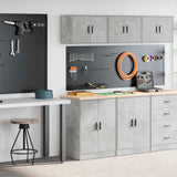 Garage Cabinets 2 pcs Concrete Grey Engineered Wood 3328308