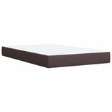 Box Spring Bed with Mattress Dark Brown 120x200 cm Fabric 3285858