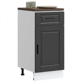 Kitchen Base Cabinet Porto Black Engineered Wood 853948