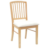 Dining Chairs 2 pcs Natural 50 x 52.5 x 91 cm Solid Rubber Wood 42020455