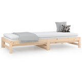 Pull-out Day Bed without Mattress 2x cm Solid Wood Pine 820437