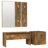 Hallway Furniture Set Smoked Oak Engineered Wood 3120197