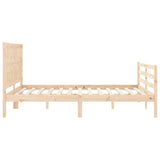 Bed Frame without Mattress King Size Solid Wood 3194316