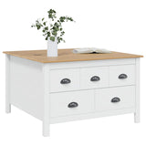 Coffee Table HILL White and Honey Brown 79.5 x 79.5 x 49 cm 42025041