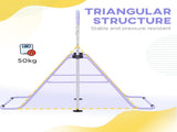 Adjustable Height, Foldable Kids Gymnastics Bar w/ Non-slip Rubber Floor Rings, for 3 Years, Purple T3398P378983