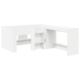 Kids'High Bed Frame with Desk White 80 x 160 cm 3423462