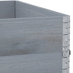 ZNTS Garden Planter Grey 100x100 cm Solid Wood Pine 3295401