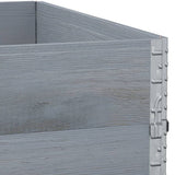 Garden Planter Grey 100x100 cm Solid Wood Pine 3295401