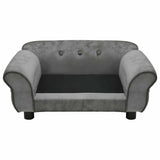 171039 Dog Sofa Dark Grey 72x45x30 cm Plush