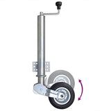 Trailer Jack Wheel 60 mm with 2 Support Tubes and 2 Split Clamps 3214423