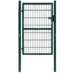 ZNTS 2D Fence Gate Green 106 x 210 cm 141751