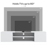 Floating TV Stand Cabinet for TVs up to 60", Wall Mounted TV Unit with Open Shelf, Storage Cupboards T3398P341011