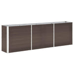 Garden Raised Bed Galvanised Steel 240x40x77 cm Brown 47042
