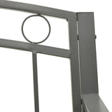 Garden Bench Grey 120 cm Steel 319586