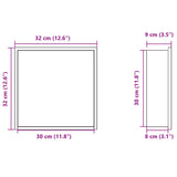 Shower Niche Matt Black 32x32x9 cm Stainless Steel 4005126