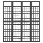 4-Panel Room Divider/Trellis Solid Fir Wood Black 161x180 cm 316483