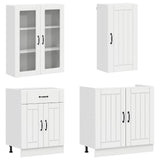Kitchen Unit LUCCA 8 pcs High Gloss White Engineered Wood 3438147