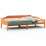 Bed Frame without Mattress Wax Brown 90x200 cm Solid Wood Pine 850916