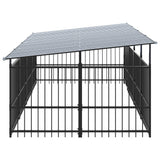 Outdoor Dog Kennel with Roof Steel 7.51 m 3124609