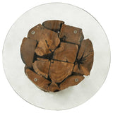 Coffee Table Solid Teak Driftwood 60 cm 243474