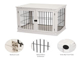 Dog Crate Furniture, Puppy Crate End Table, Pet Kennel House with 2 Doors for Medium and Small Dogs, T3398P349618