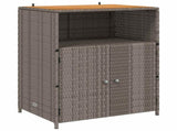Cabinet Grey 70 x 50 x 87 cm Polyester and Roly Ratten 42026913