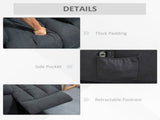 Overstuffed Riser and Recliner Chairs for the Elderly with 8 Vibration Massage, Fabric Upholstered T3398P378882
