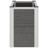 Garden Raised Bed Grey 75 x 30 x 22 cm WPC and Aluminium 42039083