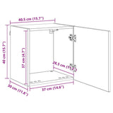 TV Wall Units 4 pcs Black Oak Engineered Wood 3402781