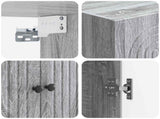 Wall-Mounted Cabinet Grey Sonoma 66 x 34.5 x 90 cm 898061