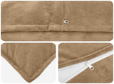Cushion Cover 6 pcs HOUTEN Taupe 40 x 70 cm Microfiber Fleece 917871