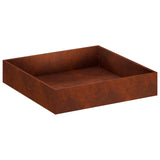 Garden Planter 2 pcs Rusty 100 x 100 x 20 cm Weathering Steel 8005035