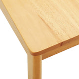 Dining Chair 2 pcs Natural Solid Rubber Wood 42020405