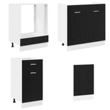Kitchen Unit Lyon 8 pcs Black Oak Engineered Wood 3445843