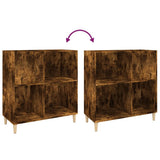 Record Cabinet Smoked Oak 84.5x38x89 cm Engineered Wood 831994