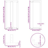 Bar Table Legs T-Shaped 2 pcs Black 40x35x cm Steel 4013075