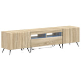 5 Piece LED TV Cabinet Sonoma Oak Engineered Wood 3416921