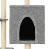 Cat Tree with Sisal Scratching Posts Light Grey 117 cm 172119