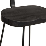 Bar Stools 2 pcs Black 49x43x88 cm Solid Wood Mango 4013516