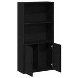 Bookcase Black Oak 60x24x120 cm Engineered Wood 860419