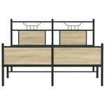 Bed Frame without Mattress Sonoma Oak 137x190 cm Engineered Wood 4106979