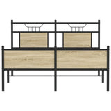 Bed Frame without Mattress Sonoma Oak 137x190 cm Engineered Wood 4106979