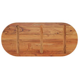 Table Top 90x40x3.8 cm Oval Solid Wood Acacia 370093