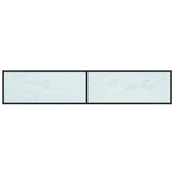 TV Cabinet White Marble 200x40x40.5 cm Tempered Glass 331728