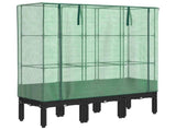 Raised Bed with Greenhouse Cover Rattan Look 120x40x140 cm 4015820