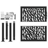 Garden Gate Black 100x100 cm Steel Trace Design 4100979