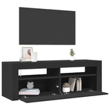 TV Cabinet with LED Lights Black 120x35x40 cm 804311