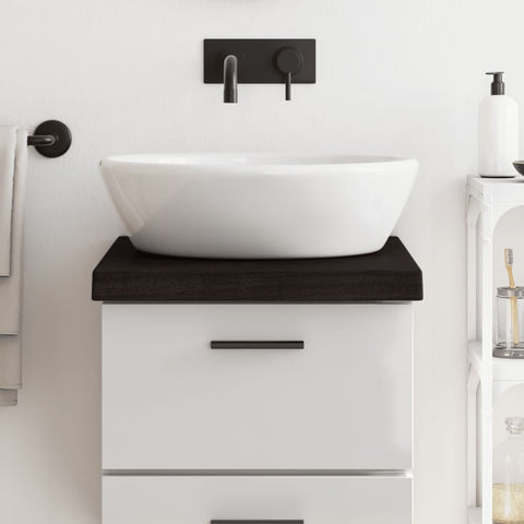 Bathroom Countertop Dark Brown 40x60x cm Treated Solid Wood 3156196